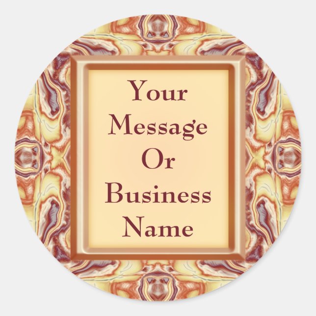 Pegatina Redonda Tapiz Real (Anverso)