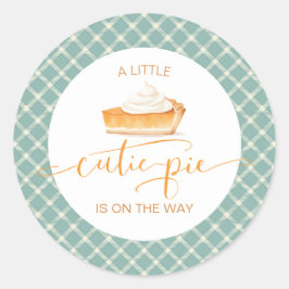 Pegatina Redonda Tapón de calabaza de cerdo de corbata de leche de 