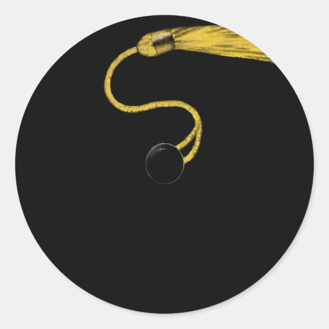 Pegatina Redonda Tapón de graduación (Anverso)