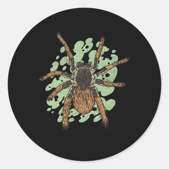 Pegatina Redonda Tarantula Spider Grande Arachnid (Anverso)