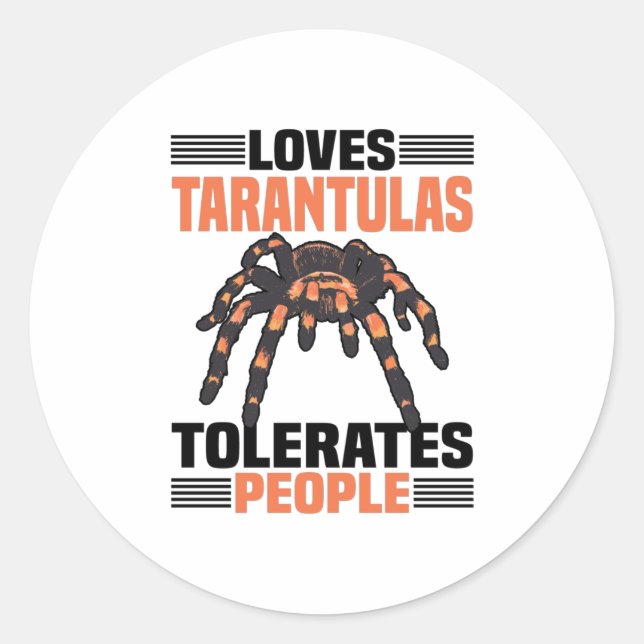 Pegatina Redonda Tarantula Spider | Mascotas Tarantulas Spiders Gif (Anverso)