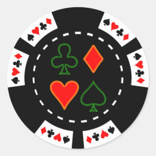 PEGATINA REDONDA TARJETA ADAPTADA AL CHIP DE POKER