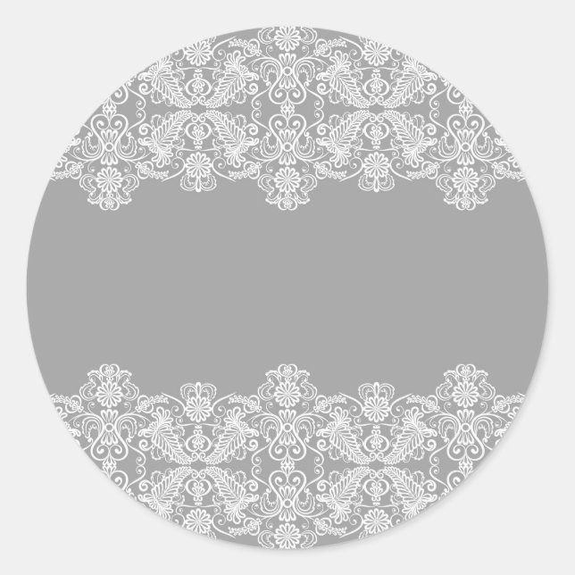 Pegatina Redonda Tarjeta boda (Anverso)