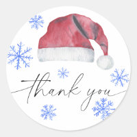 Tarjeta de agradecimiento de Santa hat