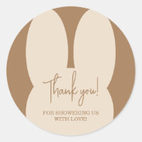 Tarjeta de agradecimiento para baby shower de cone