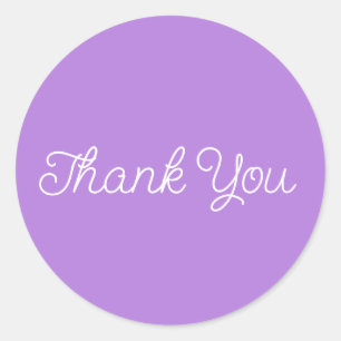 Pegatina Redonda Tarjeta de agradecimiento plana de lirio simple ca