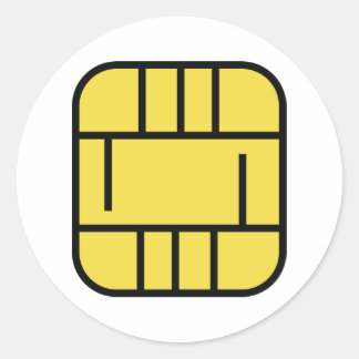 Pegatina Redonda tarjeta de crédito de microchip
