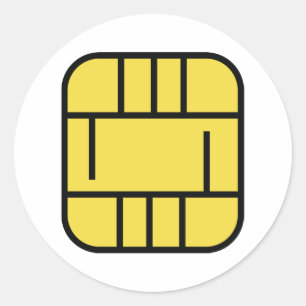 Pegatina Redonda tarjeta de crédito del microchip