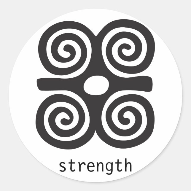 Pegatina Redonda Tarjeta de felicitación Dwennimmen (Anverso)