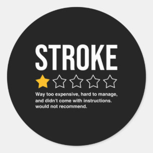 Pegatina Redonda Tarjeta de luchador de guerrero de la enfermedad c