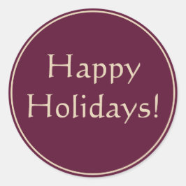 Pegatina Redonda Tarjeta de Navidad