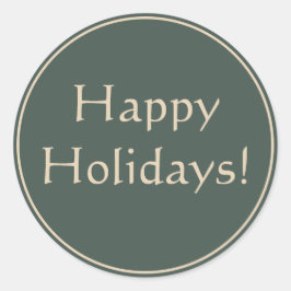 Pegatina Redonda Tarjeta de Navidad