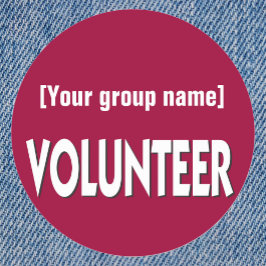 Pegatina Redonda Tarjeta de personalizado voluntario