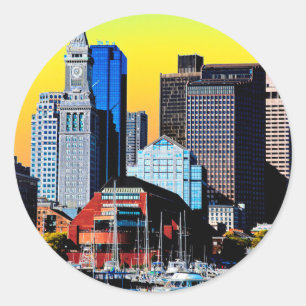 Pegatina Redonda Tarjeta de Poster de la Casa del Personalizado en 