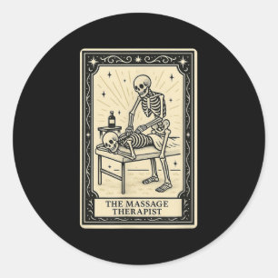 Pegatina Redonda Tarjeta Tarot Mage Therast - Halloween Soky Gothi