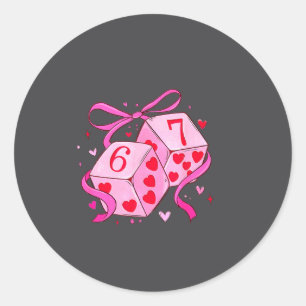 Pegatina Redonda Tarjetas de cumpleaños de San Valentín, Coqueta di