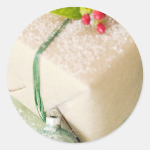 Pegatina Redonda Tarjetas de felicitación y Pegatinas con regalo de