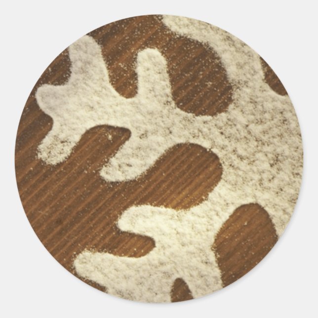 Pegatina Redonda Tarjetas de felicitación y Pegatinas de festividad (Anverso)