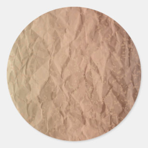 Pegatina Redonda Tarjetas de papel arrugadas vintage en colores