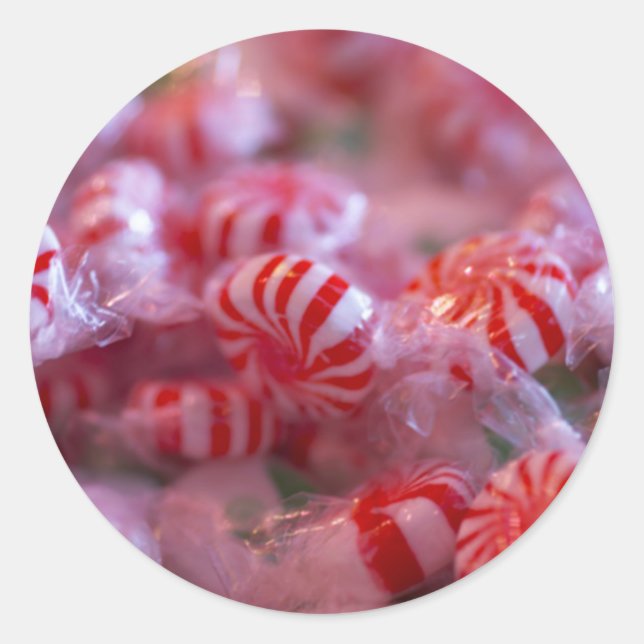 Pegatina Redonda Tarjetas de vacaciones y Pegatinas Starlight Mints (Anverso)