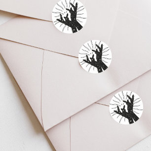 Pegatina Redonda Tarjetas del Tarot   Despedida de Soltera   Boda  