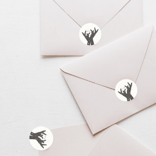 Pegatina Redonda Tarjetas del Tarot   Despedida de Soltera   Boda  