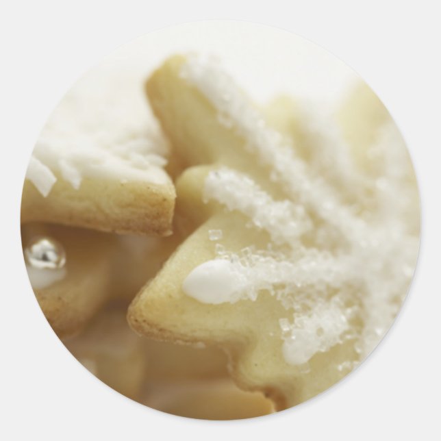 Pegatina Redonda Tarjetas y pegatinas de felicitación de la galleta (Anverso)