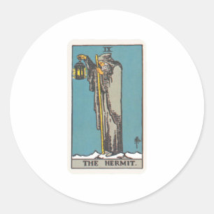 Pegatina Redonda Tarot el ermitaño The Hermit