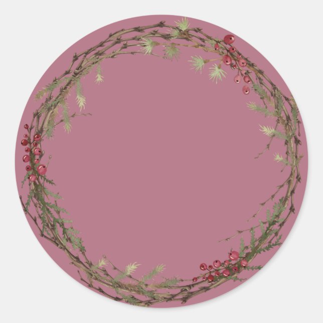 Pegatina Redonda Tarro de conservas de mermelada casera rústica de  (Anverso)