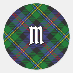 Pegatina Redonda Tartan del Clan Malcolm