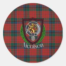 Tartan y Cresta del Clan Escocés Nicolson