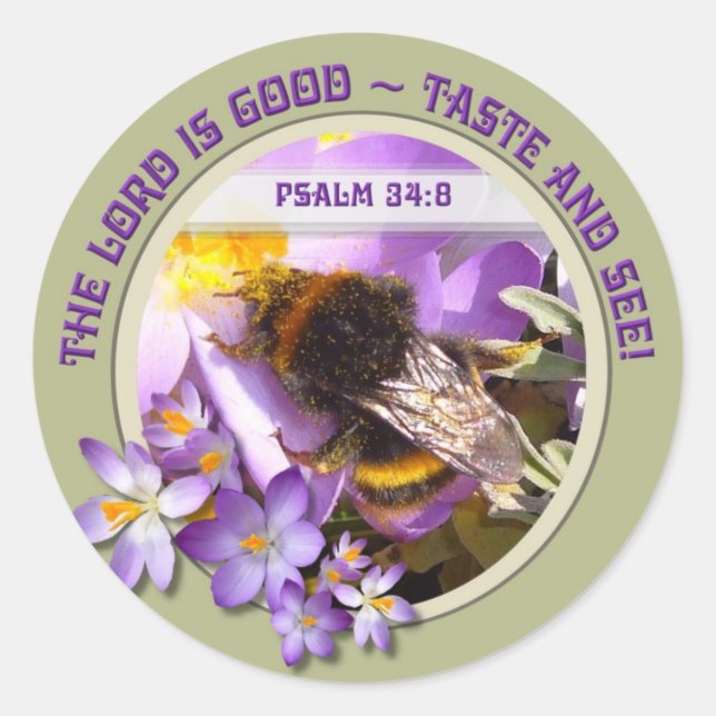 Pegatina Redonda TASTE & SEE ~ Selladores/Pegatinas de sobres (Anverso)