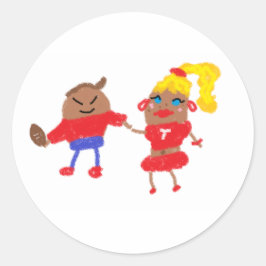 Pegatina Redonda Tater Swift y Travis Kale Spudball