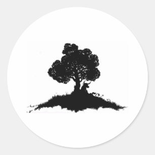 Pegatina Redonda Tatuaje de Elliott Smith