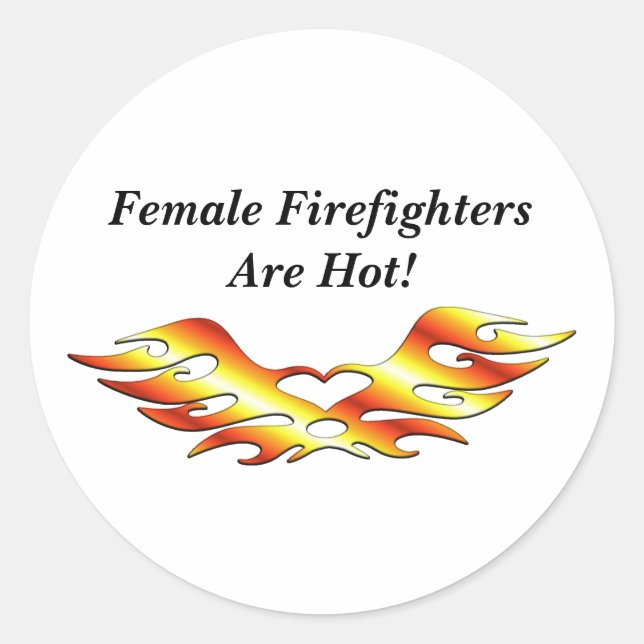 Pegatina Redonda Tatuaje de llama (Anverso)