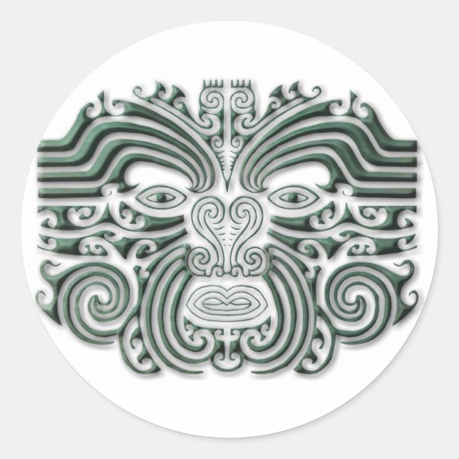 Pegatina Redonda Tatuaje de Maroi (Anverso)