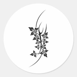 Pegatina Redonda tatuaje de planta