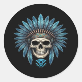 Pegatina Redonda TATV-skull03