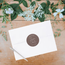 Taupe Stylized Wedding Save the Date