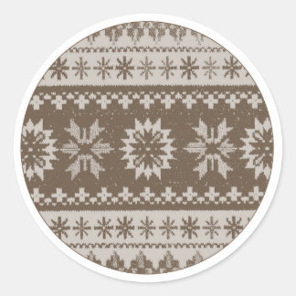 Pegatina Redonda Taupe Sweater Stickers