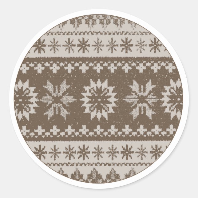 Pegatina Redonda Taupe Sweater Stickers (Anverso)