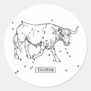 Pegatina Redonda Tauro