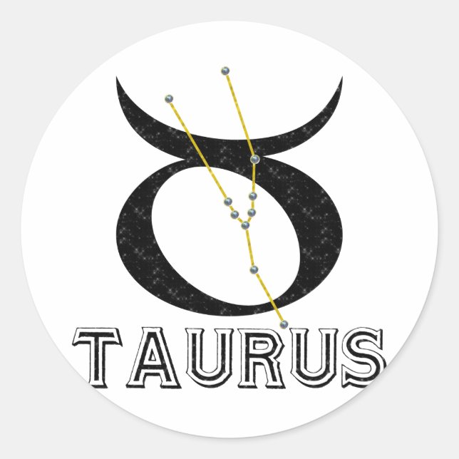 Pegatina Redonda Tauro (Anverso)