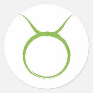 Pegatina Redonda TAURO Toro Abril Mayo Astrología Zodíaco Fiesta