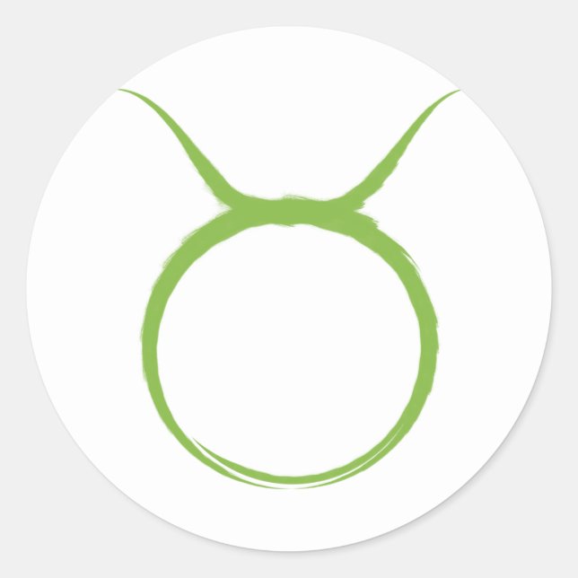 Pegatina Redonda TAURUS Bull April May Astrología Zodiac Fiesta (Anverso)