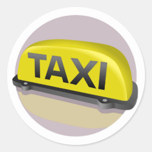 Pegatina Redonda taxi