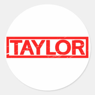 Pegatina Redonda Taylor Stamp