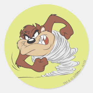 Pegatina Redonda TAZ™ girando rápido