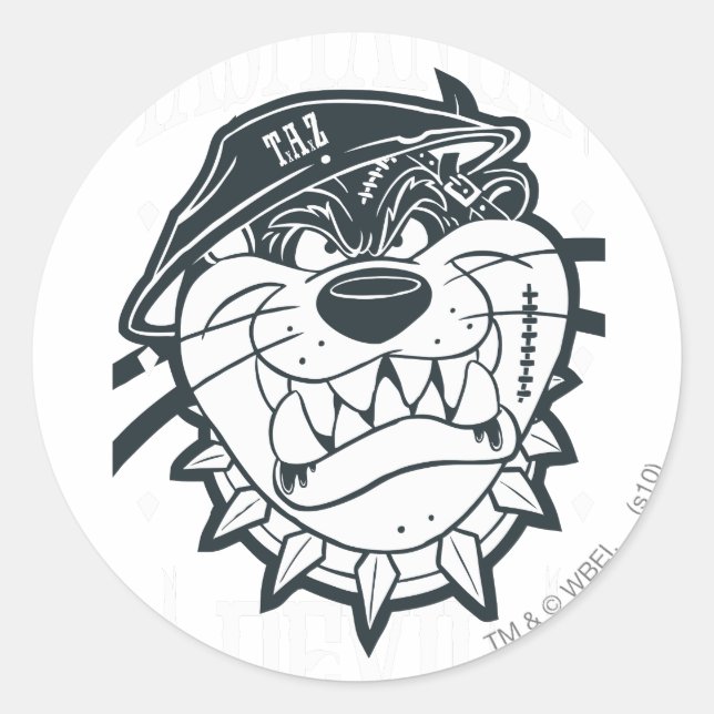 Pegatina Redonda TAZ™ - Rebelde (Anverso)
