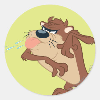Pegatina Redonda TAZ™ sacando la lengua